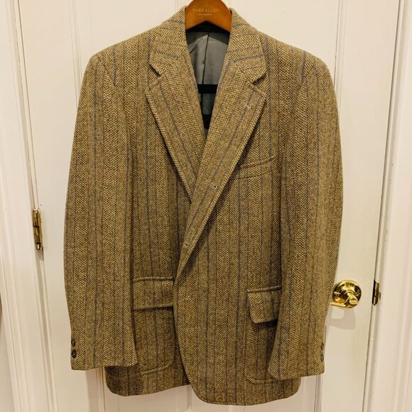 VINTAGE BROOKS BROTHERS Tweed Wool Blazer Sport Coat Jacket 43 R USA - Picture 12 of 16